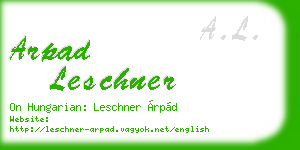 arpad leschner business card